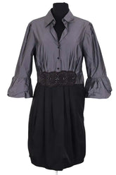 Robe BCBG Max Azria Noir en Synthétique, taille L - Seconde Main