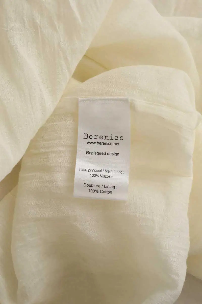 Robe Berenice Ecru en Viscose