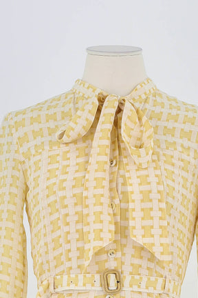 Robe Burberry Jaune en Soie