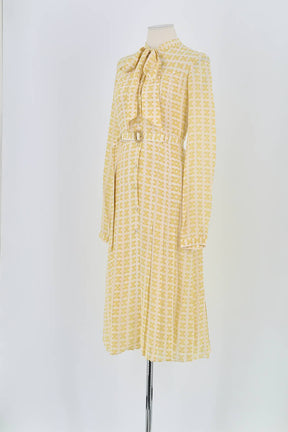 Robe Burberry Jaune en Soie