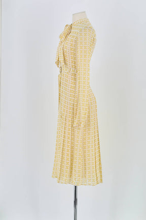 Robe Burberry Jaune en Soie