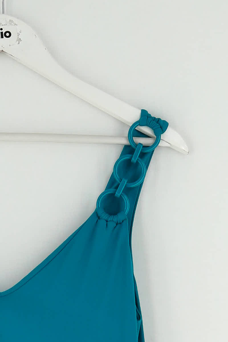 Robe Calarena Bleu en Polyamide