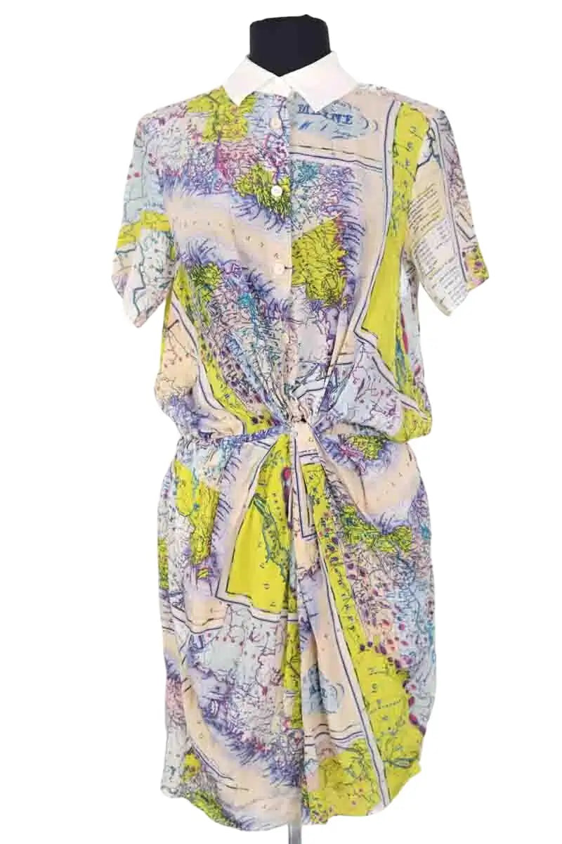 Robe Carven Multicolore en Soie, taille M - Seconde Main