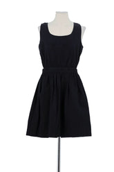 Robe Carven Noir en Coton, taille L - Seconde Main