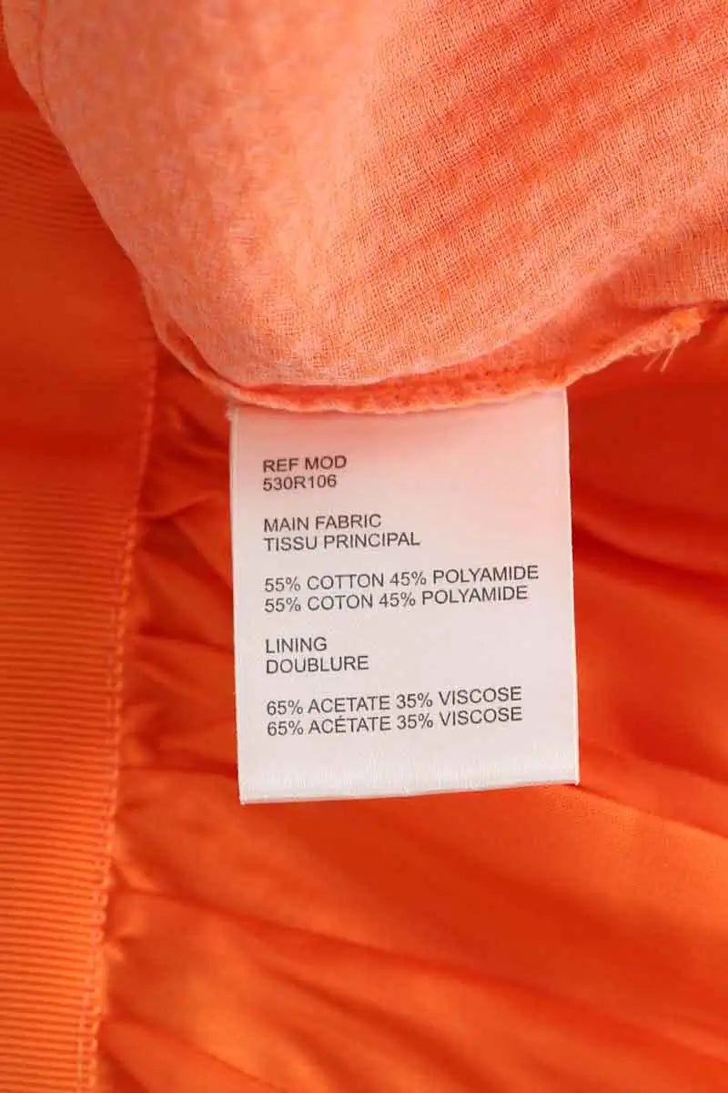 Robe Carven Orange en Coton