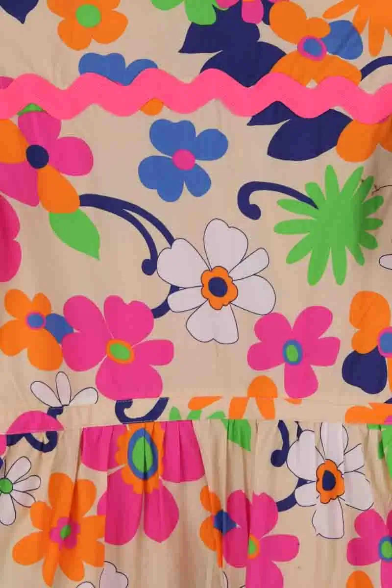 Robe Celia B Multicolore en Coton