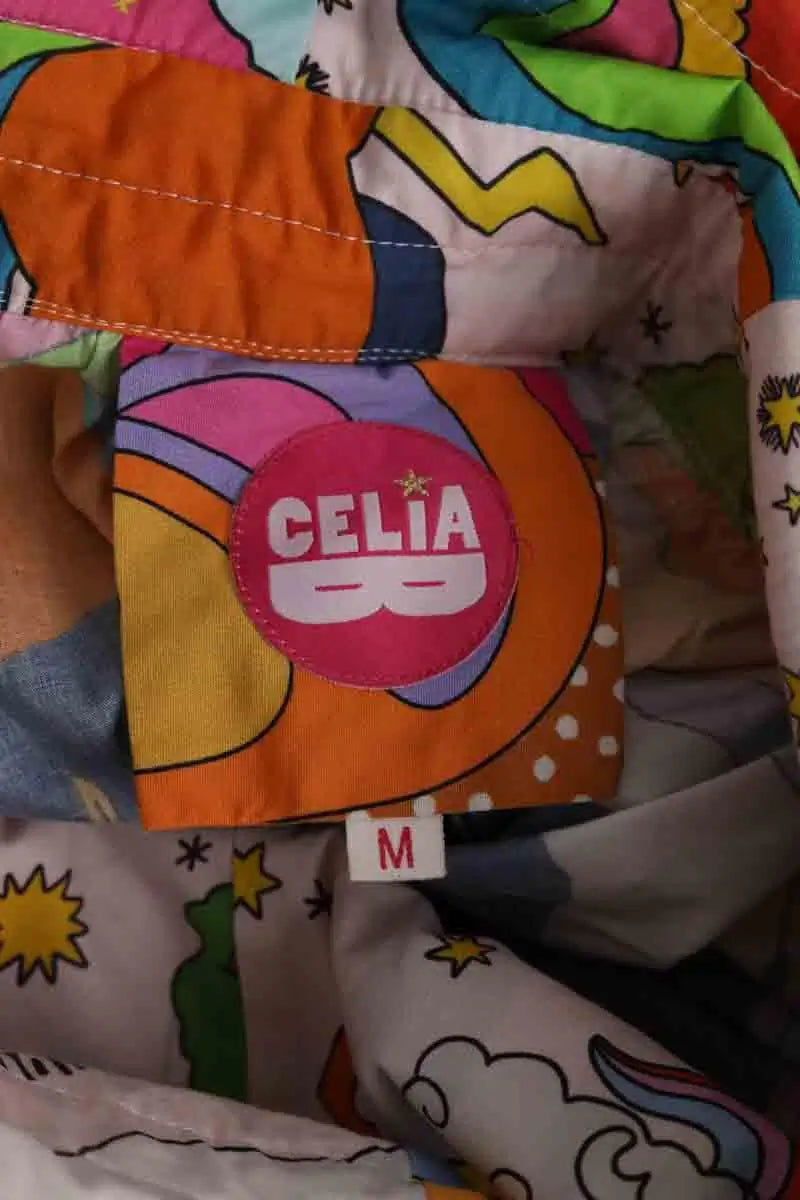 Robe Celia B Multicolore en Coton