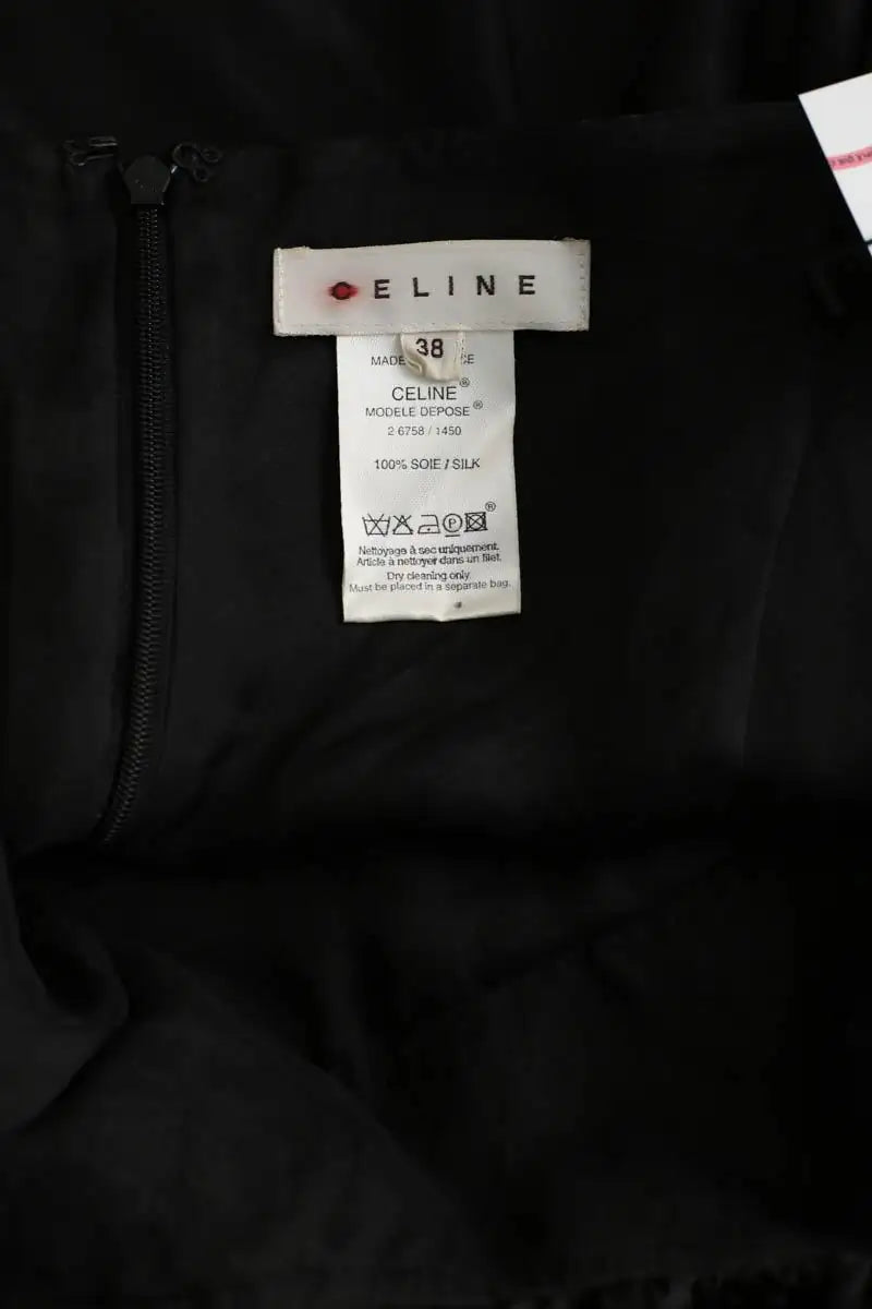 Robe Celine Noir en Soie