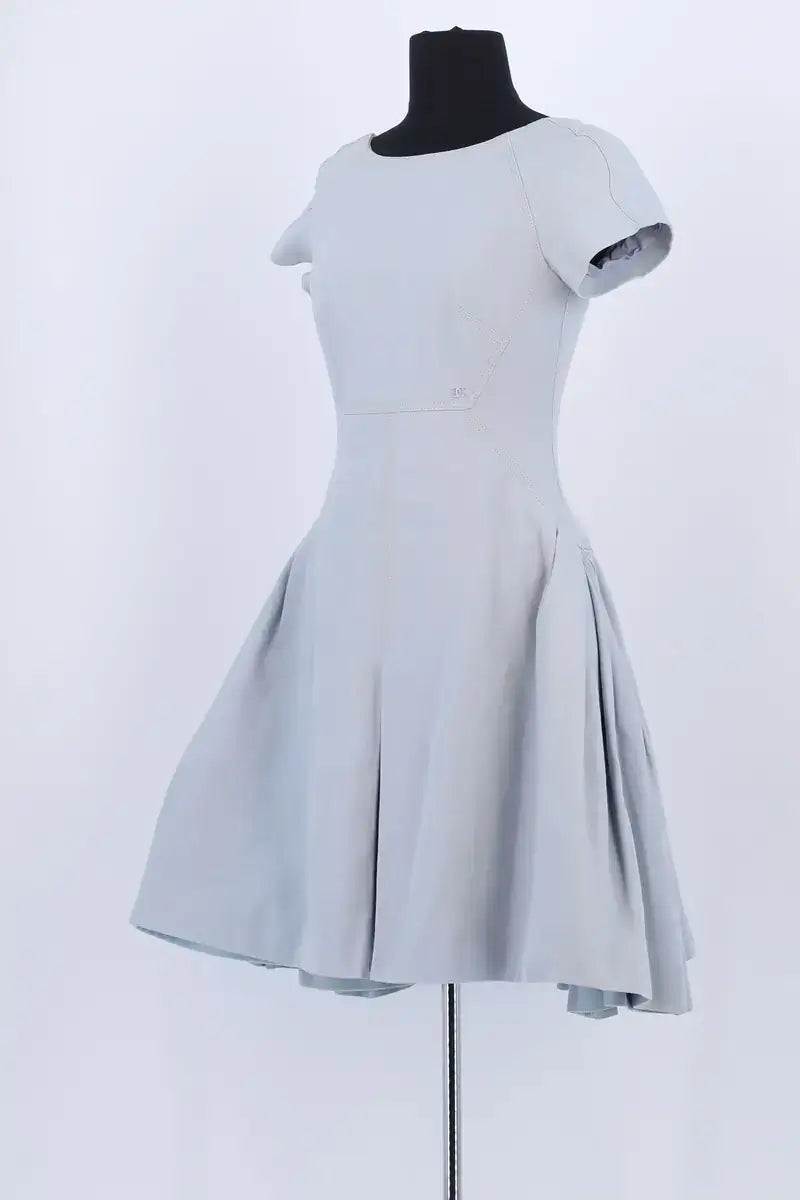 Robe Chanel Bleu en Coton