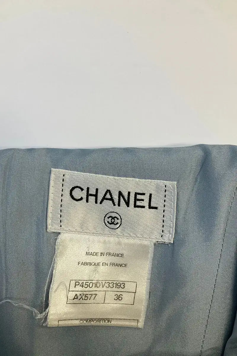 Robe Chanel Bleu en Coton