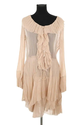 Robe Chloé Beige en Soie, taille S - Seconde Main