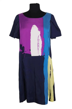 Robe Chloé Marine en Soie, taille L - Seconde Main