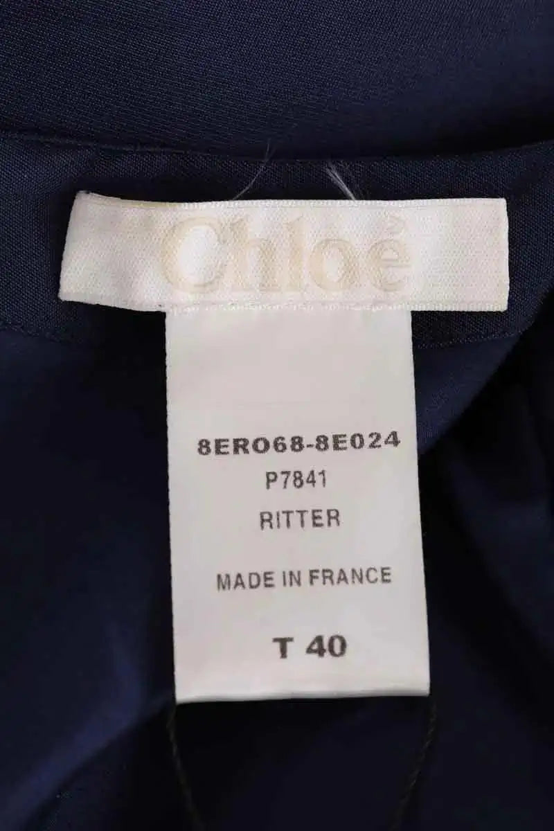 Robe Chloé Marine en Soie