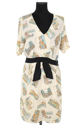 Robe Claudie Pierlot Beige en Viscose, taille L - Seconde Main