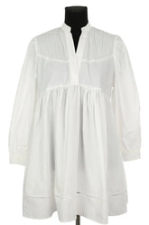 Robe Claudie Pierlot Blanc en Coton, taille XS - Seconde Main