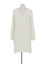 Robe Claudie Pierlot Blanc en Polyester, taille L - Seconde Main