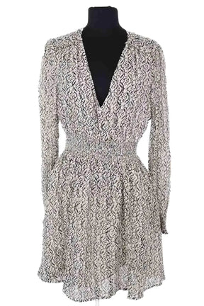 Robe Claudie Pierlot Blanc en Viscose, taille M - Seconde Main