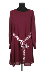 Robe Claudie Pierlot Bordeaux en Polyester, taille XL - Seconde Main