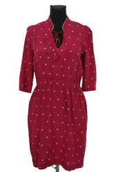Robe Claudie Pierlot Bordeaux en Soie, taille S - Seconde Main