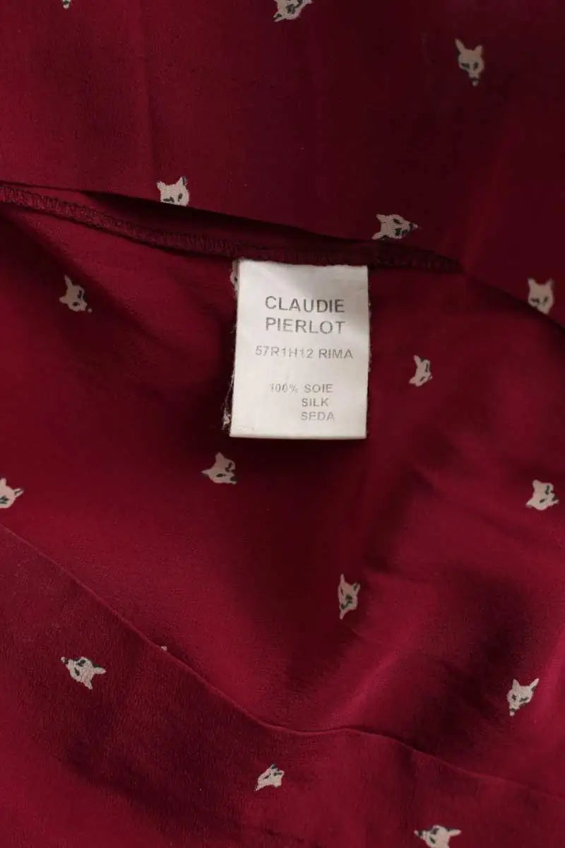 Robe Claudie Pierlot Bordeaux en Soie