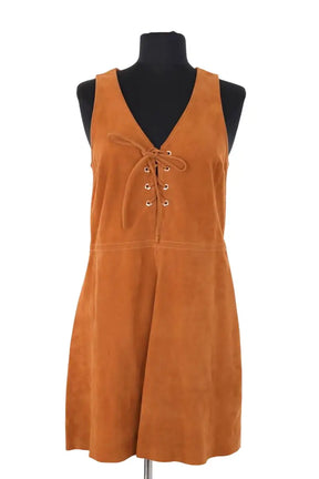 Robe Claudie Pierlot Camel en Daim, taille S - Seconde Main
