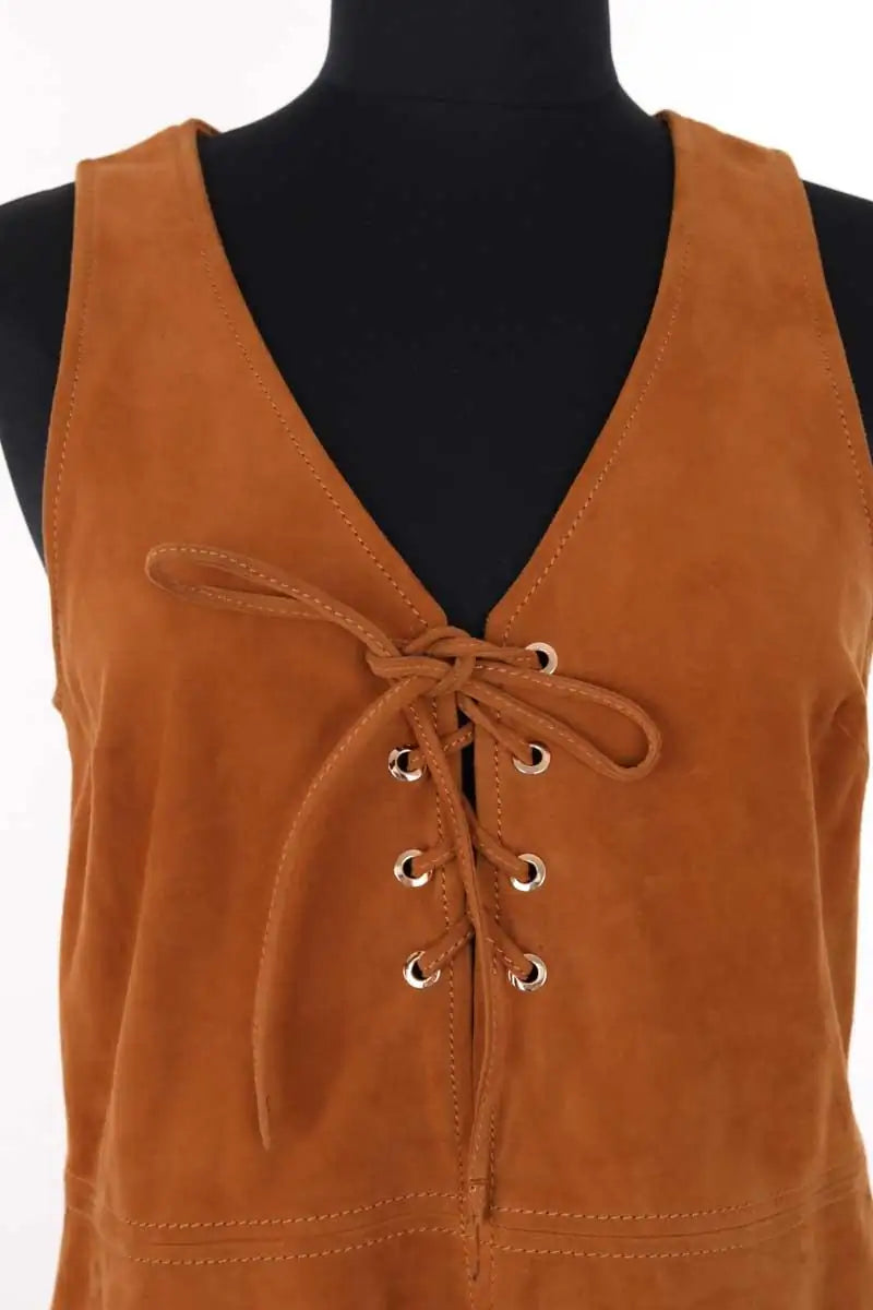 Robe Claudie Pierlot Camel en Daim