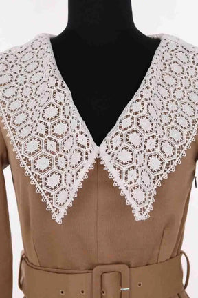 Robe Claudie Pierlot Camel en Synthétique