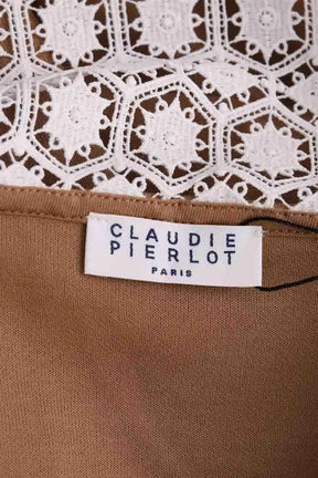 Robe Claudie Pierlot Camel en Synthétique