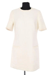 Robe Claudie Pierlot Ecru en Synthétique, taille S - Seconde Main