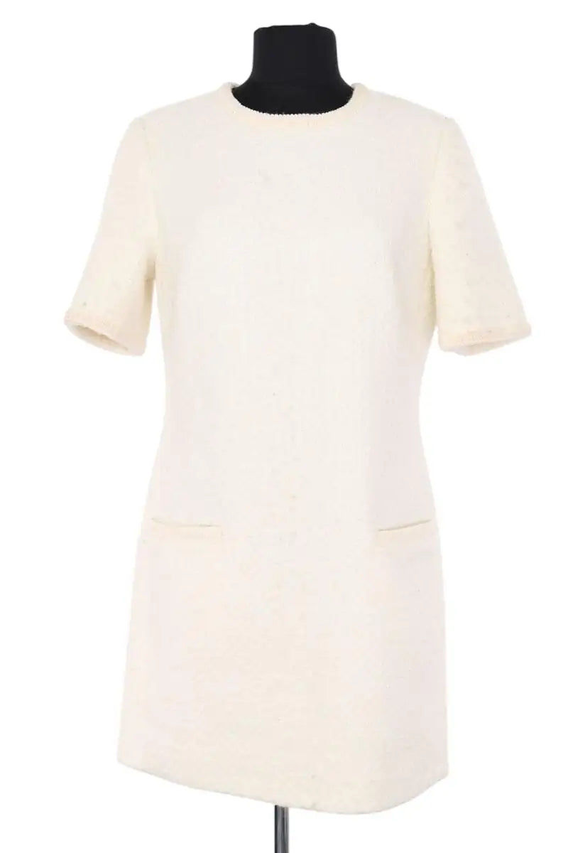 Robe Claudie Pierlot Ecru en Synthétique, taille S - Seconde Main