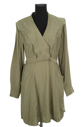Robe Claudie Pierlot Kaki en Coton, taille XL - Seconde Main