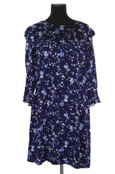 Robe Claudie Pierlot Marine en Synthétique, taille L - Seconde Main