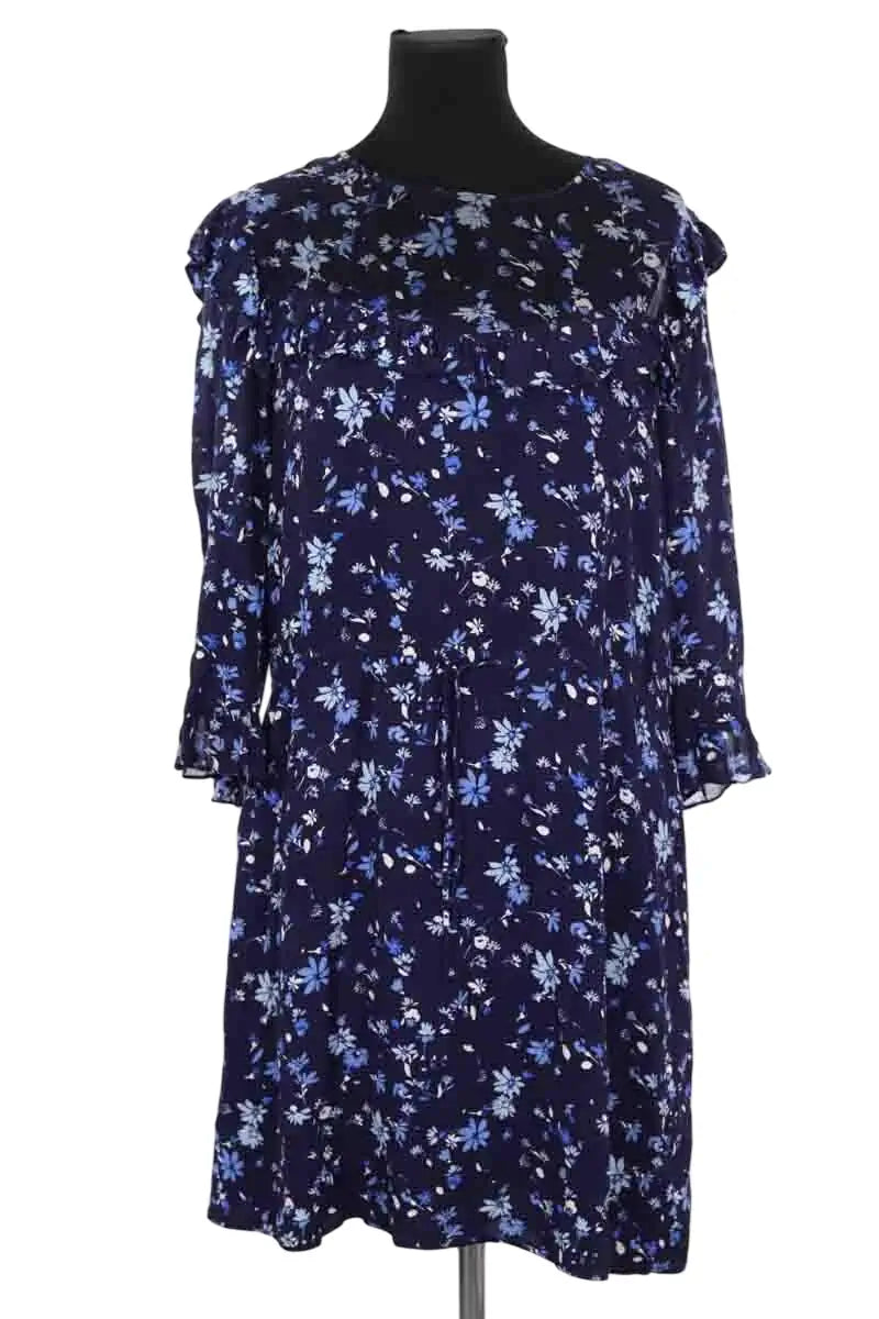 Robe Claudie Pierlot Marine en Synthétique, taille L - Seconde Main