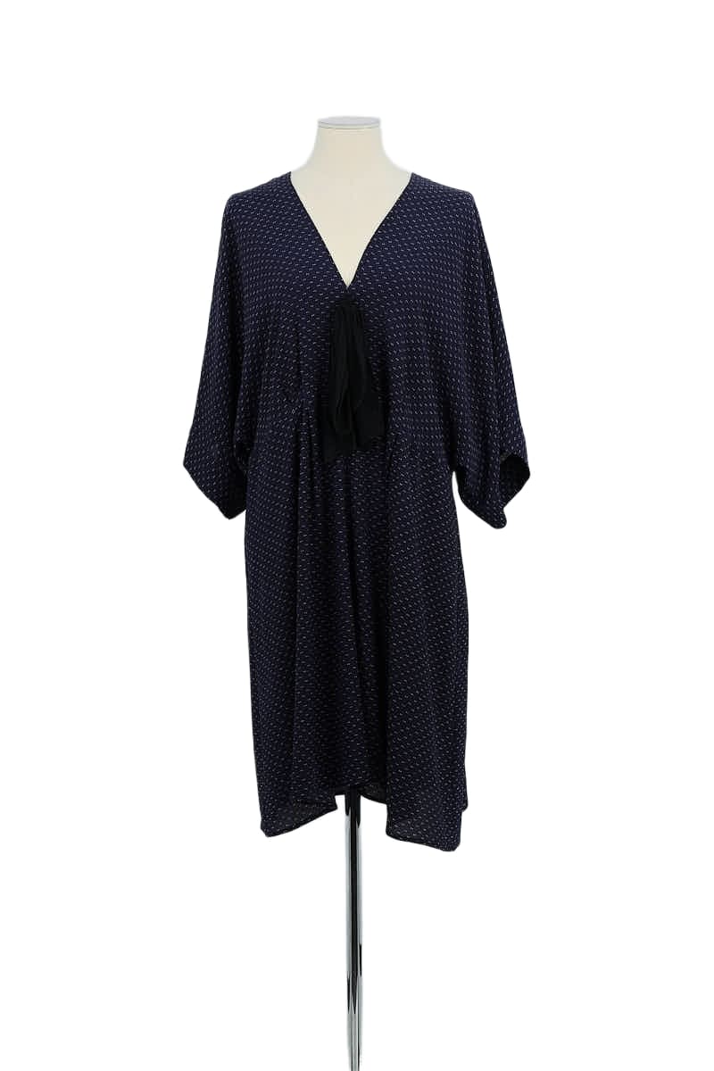 Robe Claudie Pierlot Marine en Synthétique, taille L - Seconde Main