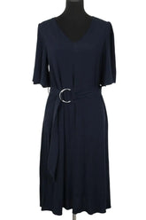 Robe Claudie Pierlot Marine en Viscose, taille L - Seconde Main