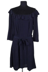 Robe Claudie Pierlot Marine en Viscose, taille L - Seconde Main
