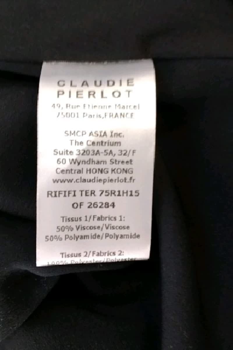 Robe Claudie Pierlot Marine en Viscose