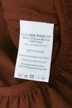 Robe Claudie Pierlot Marron en Viscose