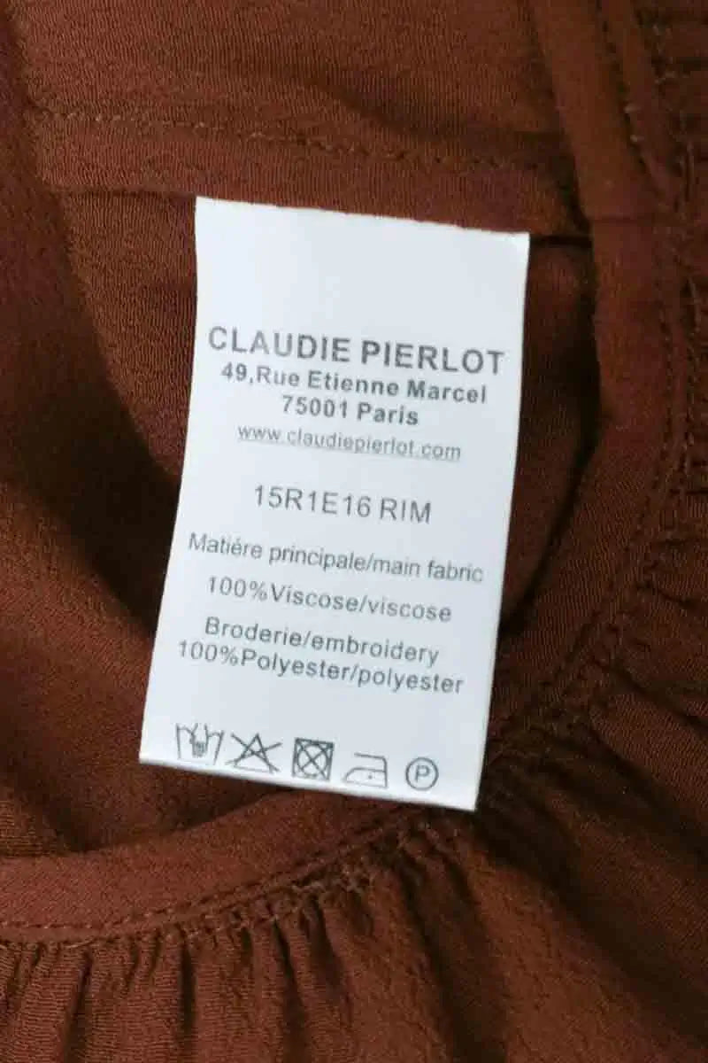 Robe Claudie Pierlot Marron en Viscose
