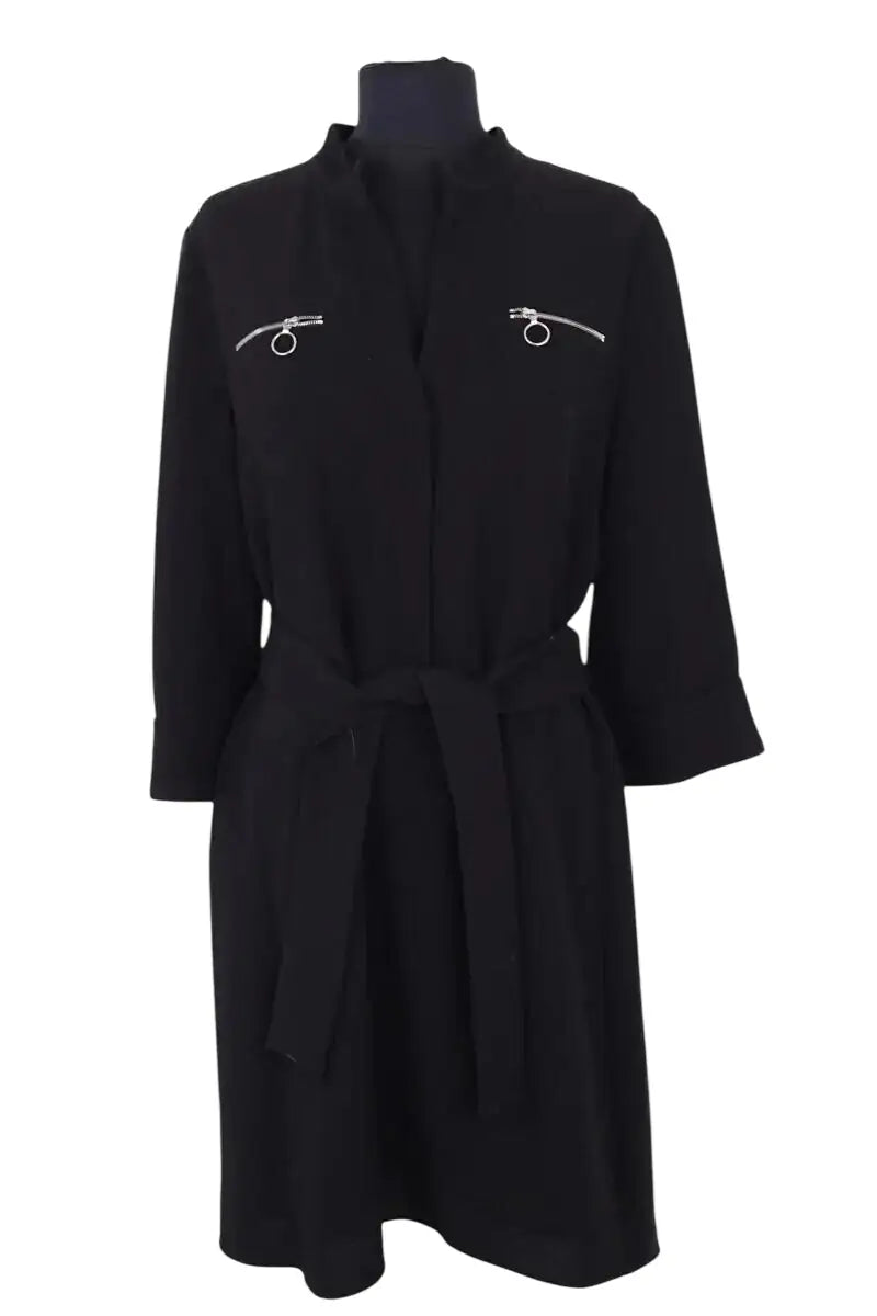 Robe Claudie Pierlot Noir en Synthétique, taille L - Seconde Main