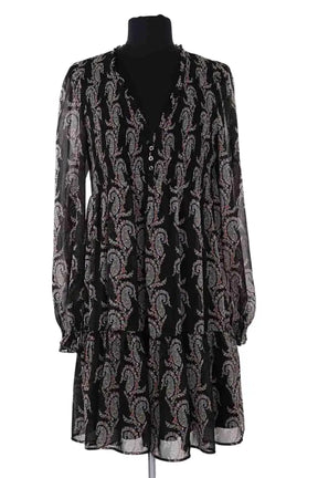 Robe Claudie Pierlot Noir en Synthétique, taille M - Seconde Main