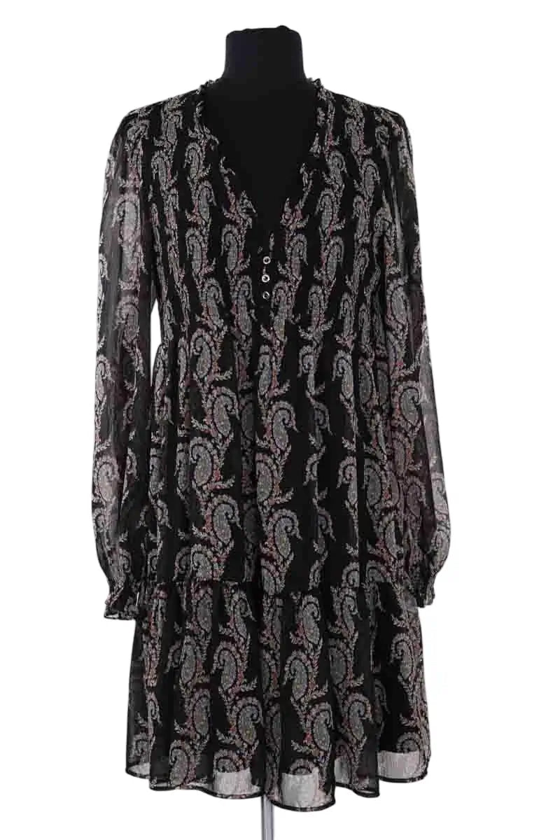 Robe Claudie Pierlot Noir en Synthétique, taille M - Seconde Main