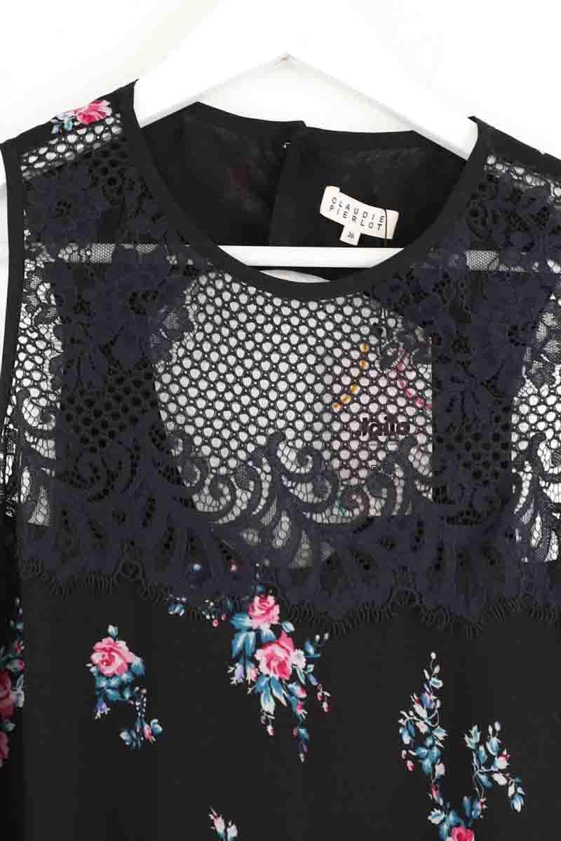 Robe Claudie Pierlot Rosy Noir en Polyester