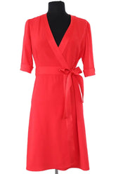 Robe Claudie Pierlot Rouge en Synthétique, taille S - Seconde Main