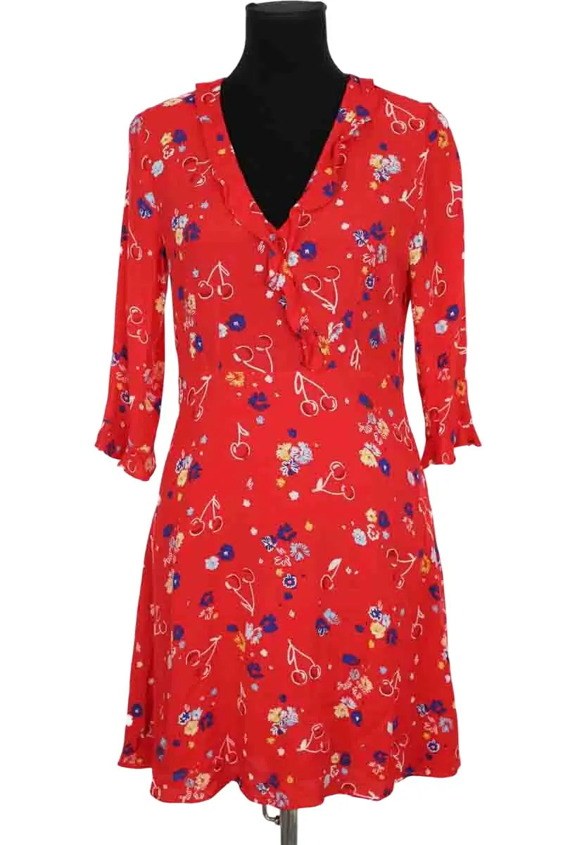 Robe Claudie Pierlot Rouge en Viscose, taille M - Seconde Main
