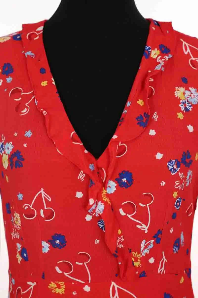 Robe Claudie Pierlot Rouge en Viscose