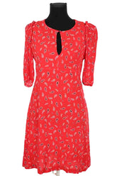 Robe Claudie Pierlot Rouge en Viscose, taille M - Seconde Main