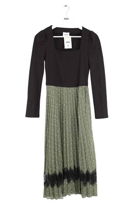 Robe Claudie Pierlot Vert en Coton, taille S - Seconde Main
