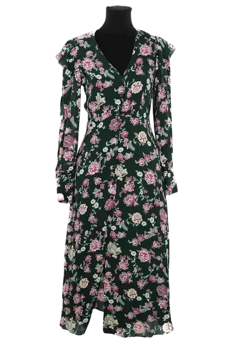 Robe Claudie Pierlot Vert en Viscose, taille S - Seconde Main