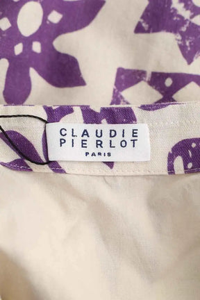Robe Claudie Pierlot Violet en Lin